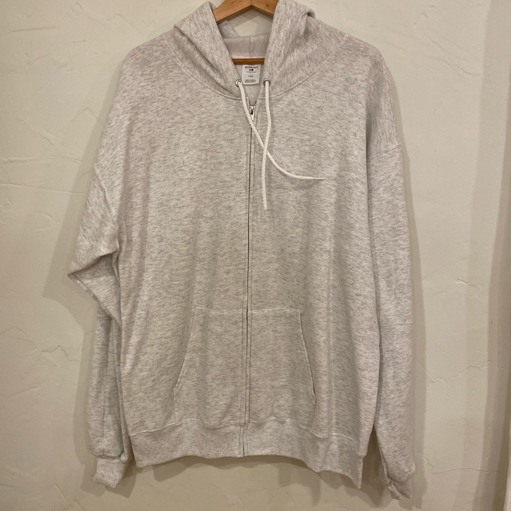 Hanes Light Gray Full-Zip Hoodie